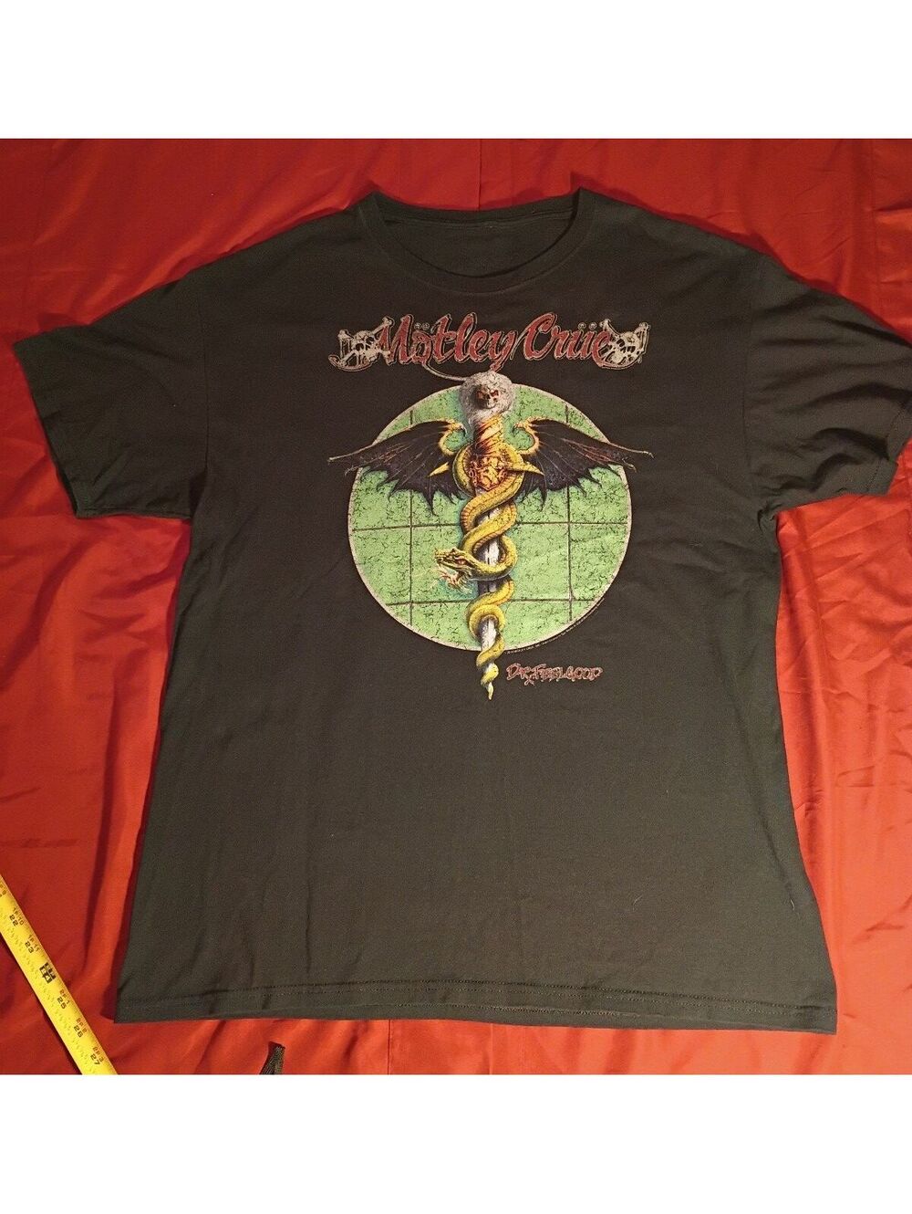 Motley Crue Dr. Feelgood Vintage Band T-Shirt Black Size Large